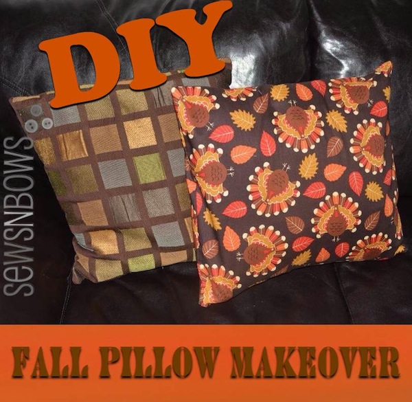 fall pillow makeover