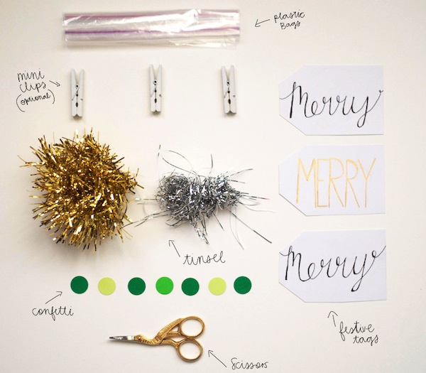 supplies for DIY gift tags