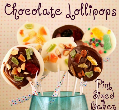 chocolate lollipops