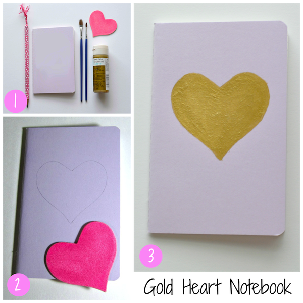 Gold Heart notebook