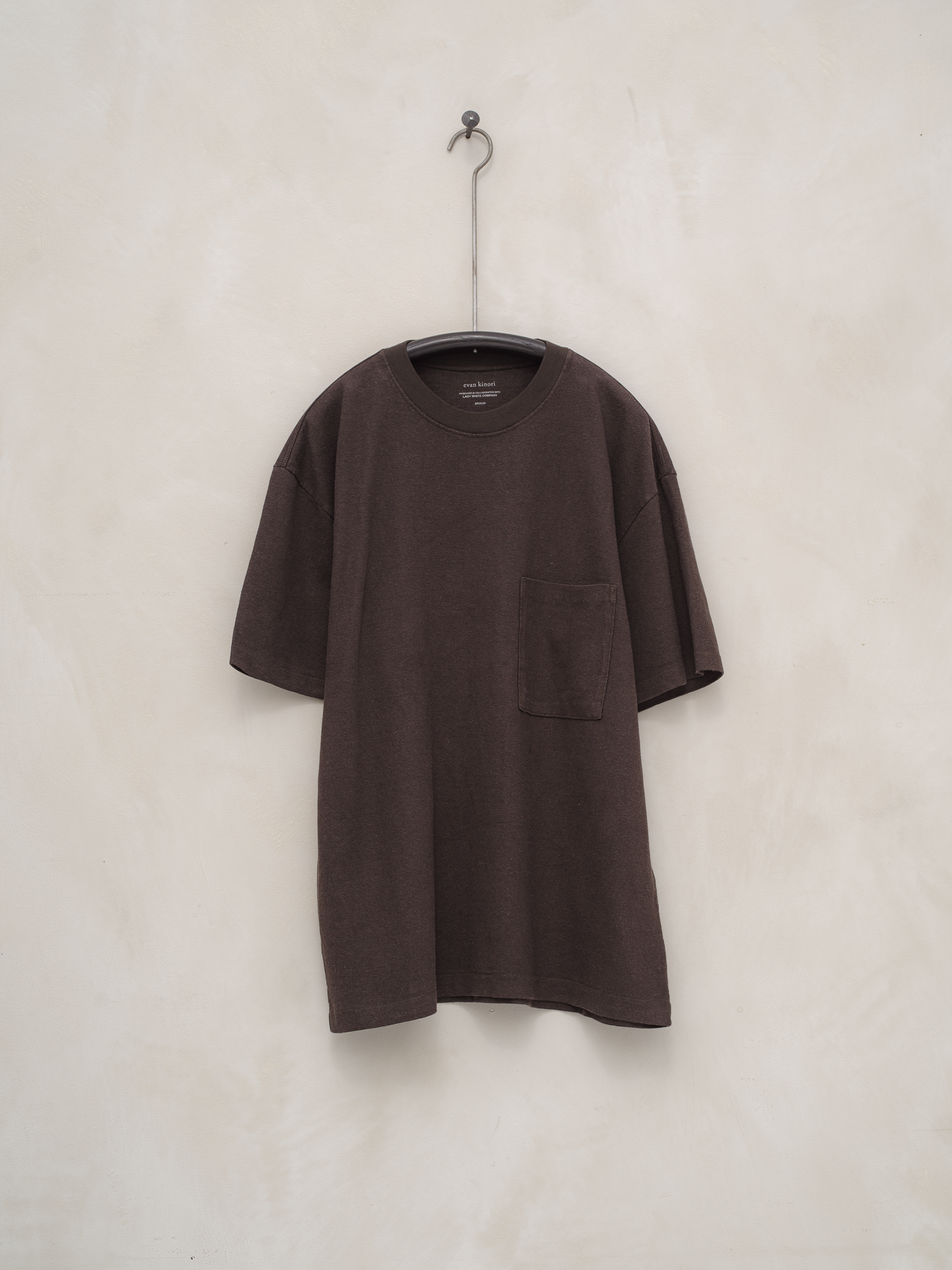 Pocket Tee - Hemp/Organic Cotton Jersey - Dark Brown — evan kinori