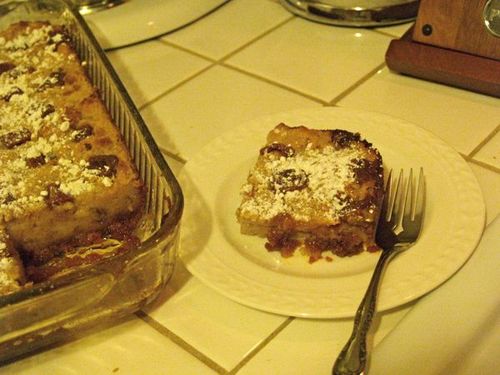Bread pudding with guava