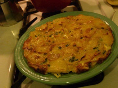 Tortilla on plate