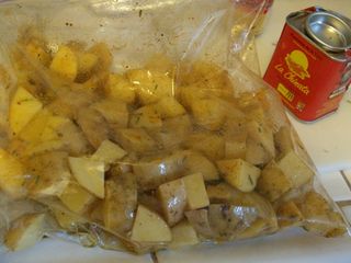 Roasted potatoes in ziplock 2