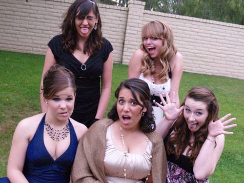 Prom girls goofy