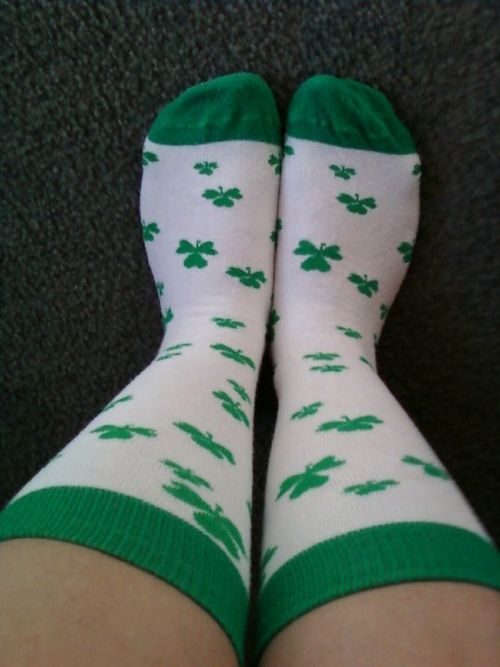 Irish shamrock socks