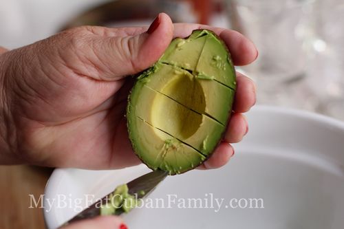 Slice avocado