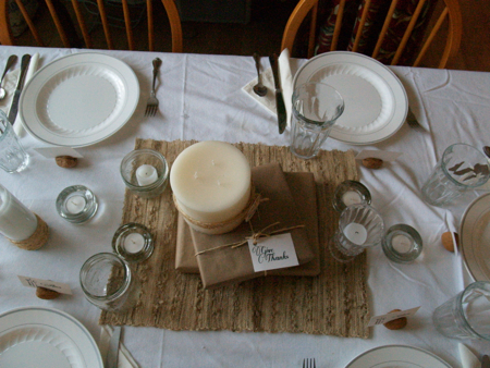 Thanksgiving table place setting