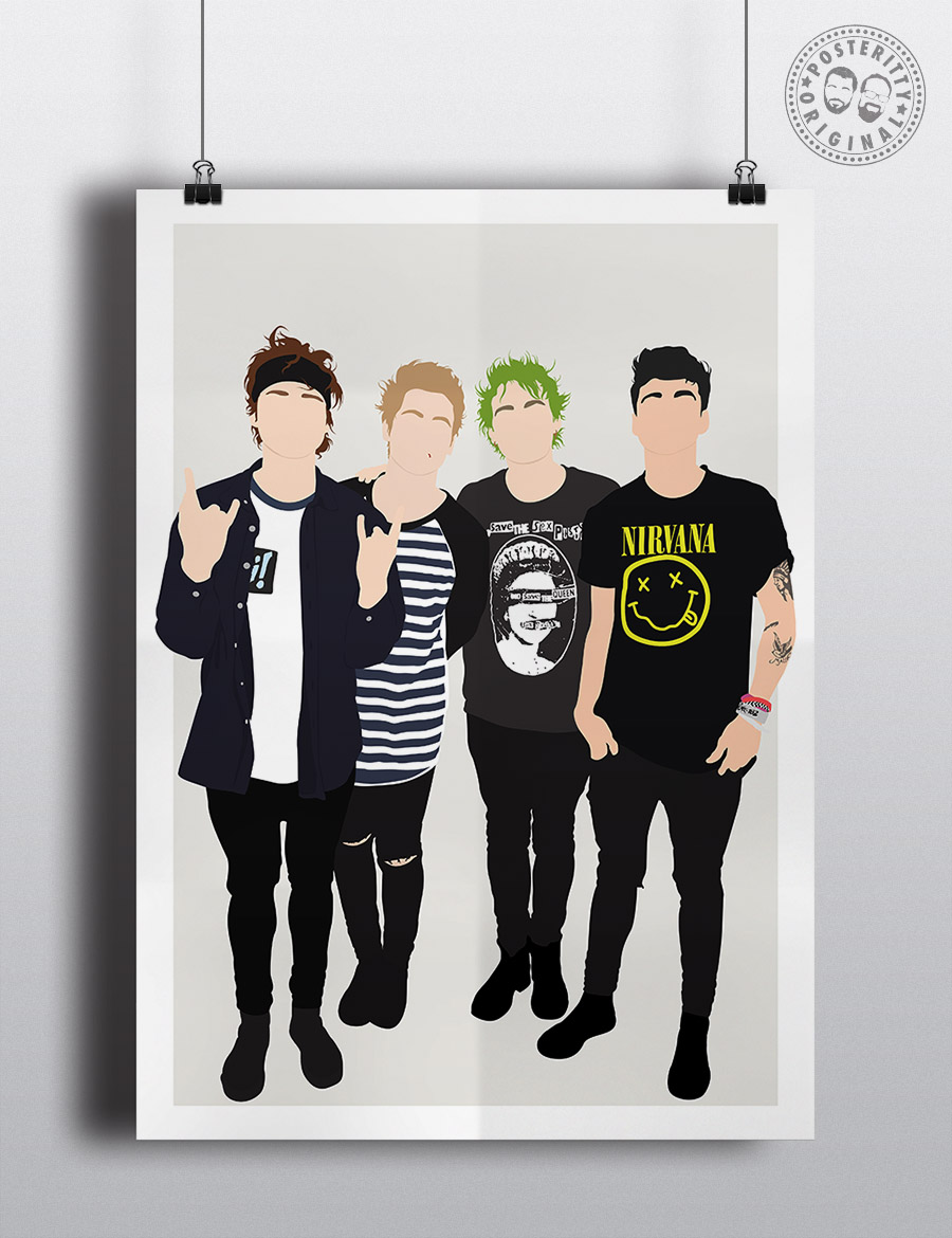 5 Seconds of Summer Band Large Wall Art Poster Print