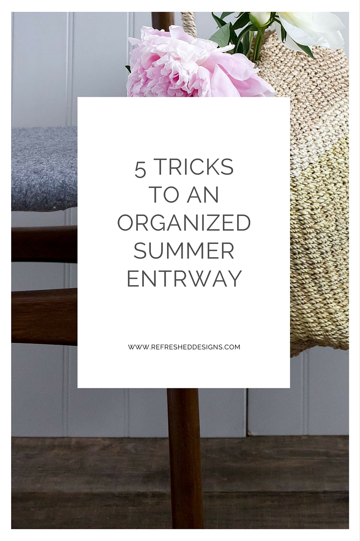 5 tricks to an organized summer entryway