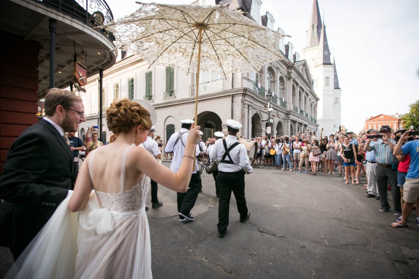 French Quarter Second Line, New Orleans Wedding Photographers