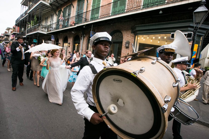 French Quarter Second Line_New Orleans Wedding Photographers