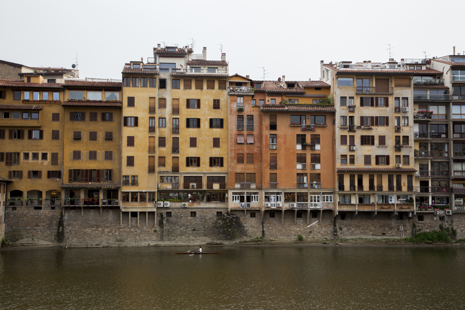 Along the river in Florence, Italy.