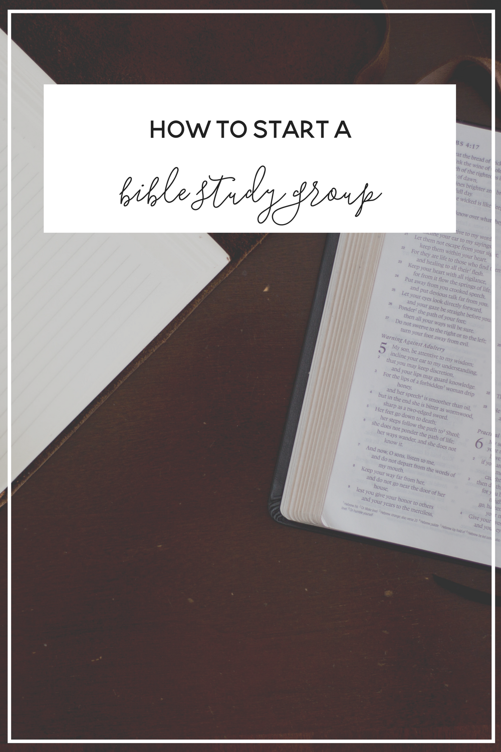 How to Start a Bible Study Group
