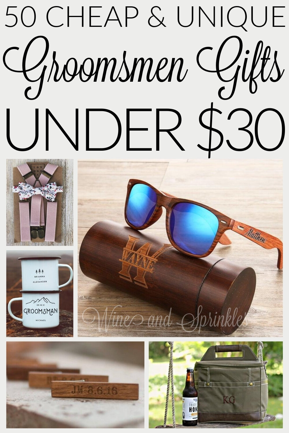 50 Cheap and Unique Groomsman Gifts Under $30 — Wine & Sprinkles