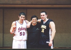 Brothers played against each other in college. 
