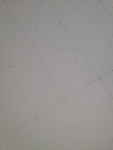 Geometric Nursery Mural on the Ceiling