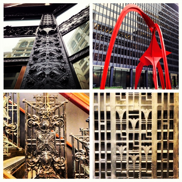 architectural details | Calder's Flamingo | Chicago, IL