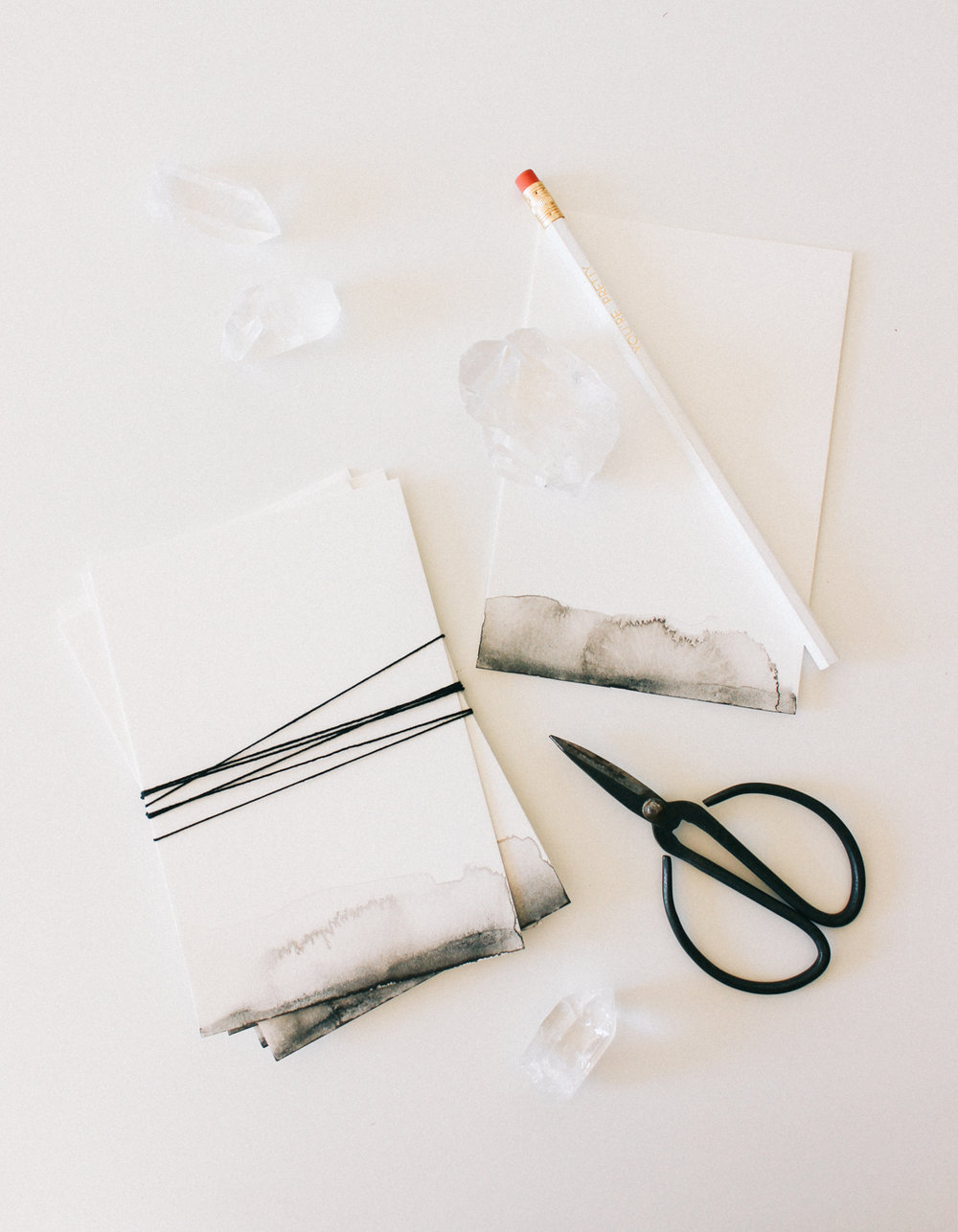 How to Make Black Watercolor Notecards, DIY — Lauren Saylor Interiors +  Design