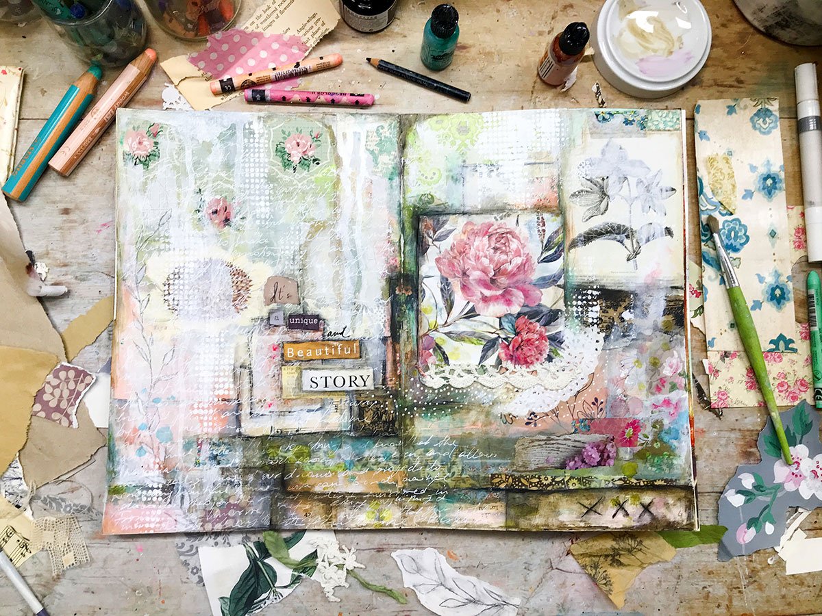 An Art Journal Story — Laly Mille Mixed Media Art