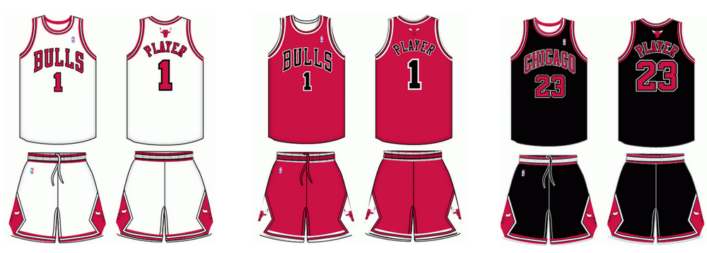chicago bulls home and away jersey