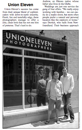 Photo of andrew and derrick outside the union eleven studio