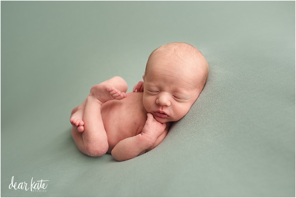 newborn photographer northern colorado baby boy seafoam green
