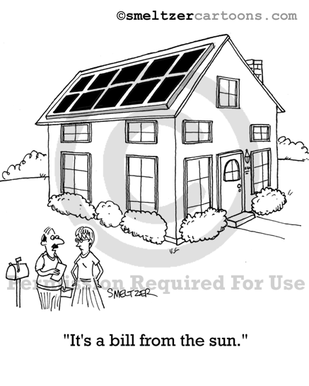 Solar Energy Panels Cartoon - 