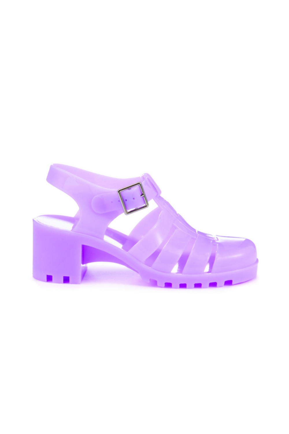 purple jelly shoes