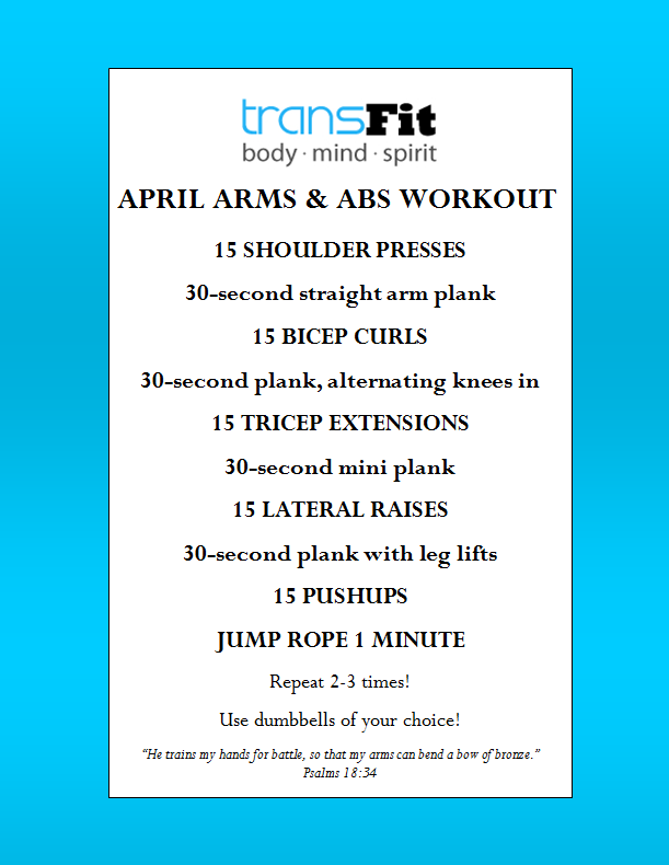 April Arms Workout