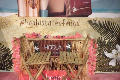 Benefit Cosmetics' Hawaiian themed booth.