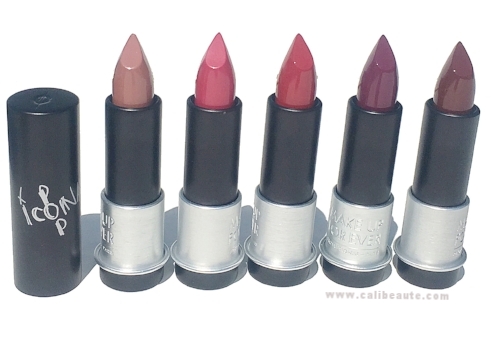 Make Up For Ever Artist Rouge Lipstick Swatches: M101, M401, M204, M500, M501