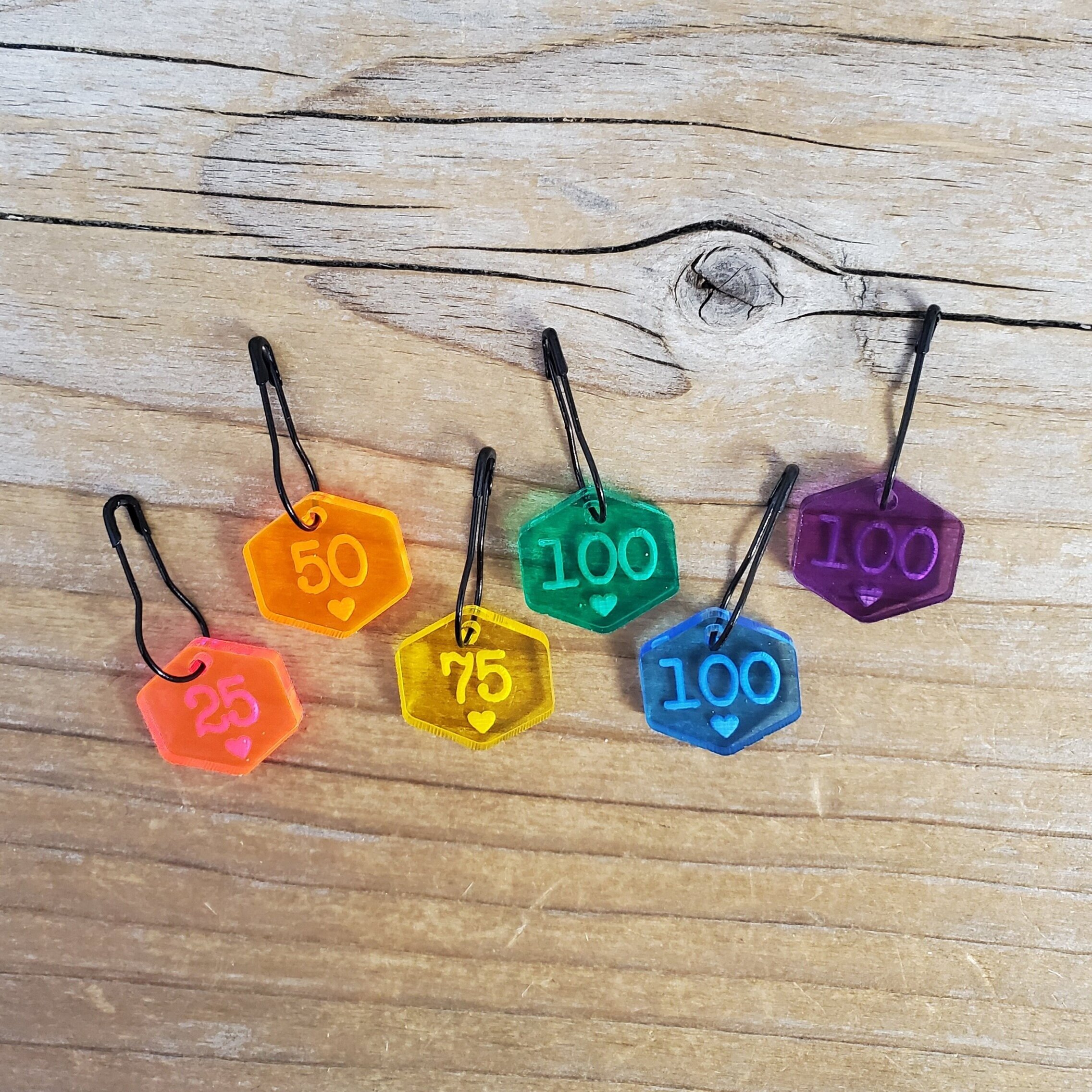 Herman Cat Stitch Markers Set of 4 Iridescent Rainbow
