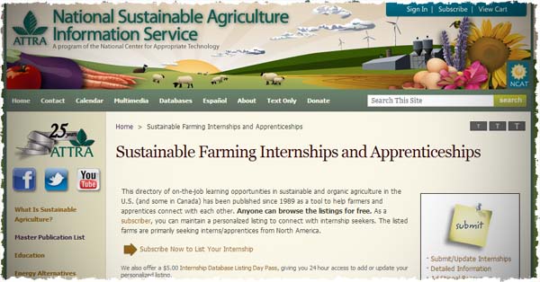 Sustainable Farming Internships and Apprenticeships   Begin  ATTRA   National Sustainable Agriculture Information Service