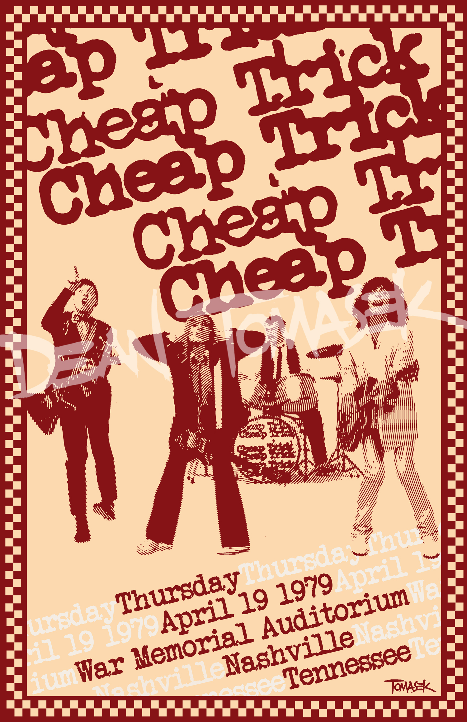 CHEAP TRICK Concert Poster 11 x 17 — The Artworks of DEAN TOMASEK