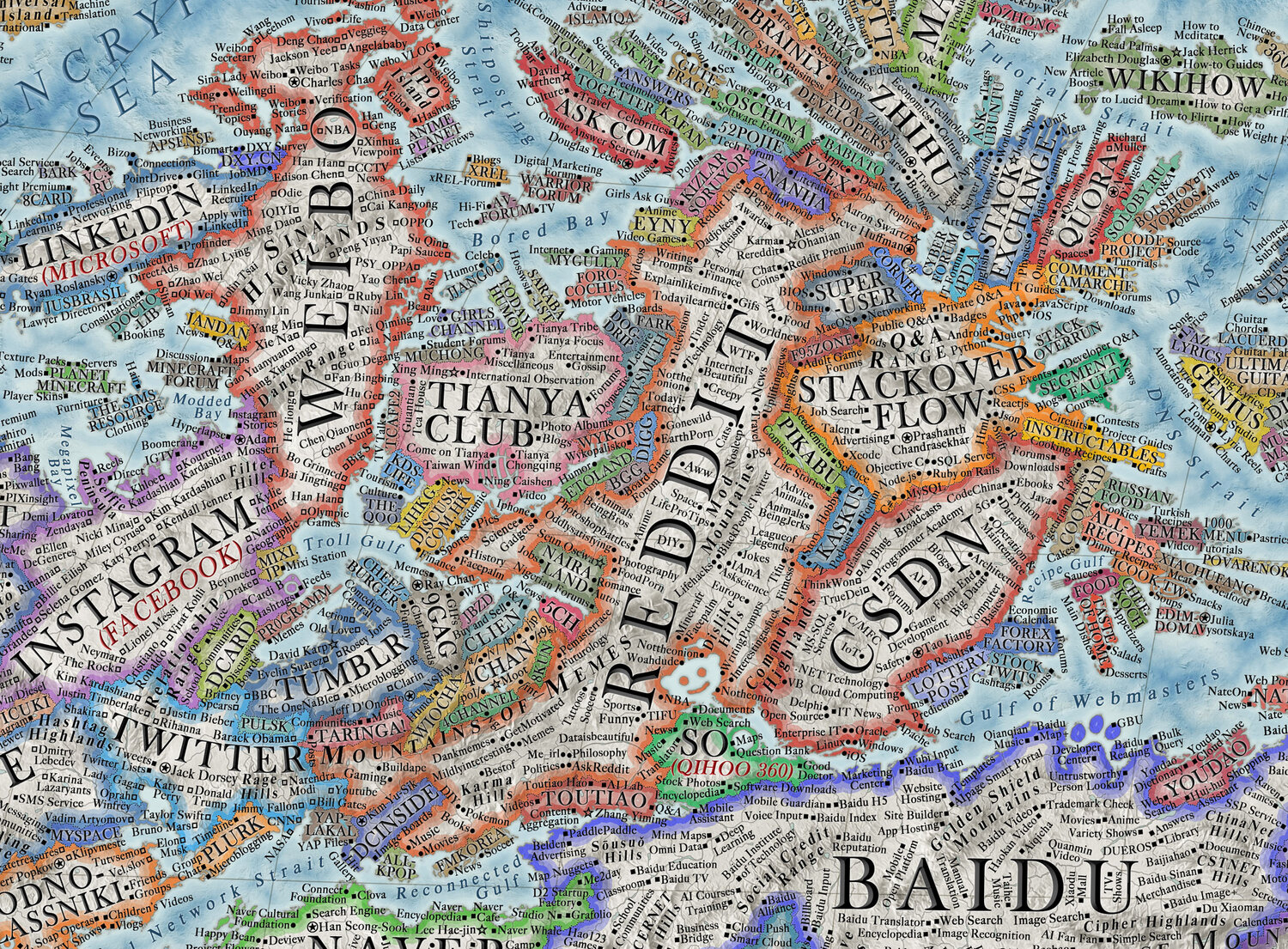 Map of the Internet — Halcyon Maps