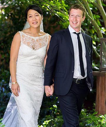 Mark Zuckerberg's wedding dress by Claire Pettibone