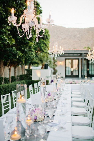 Elegant outdoor wedding dining
