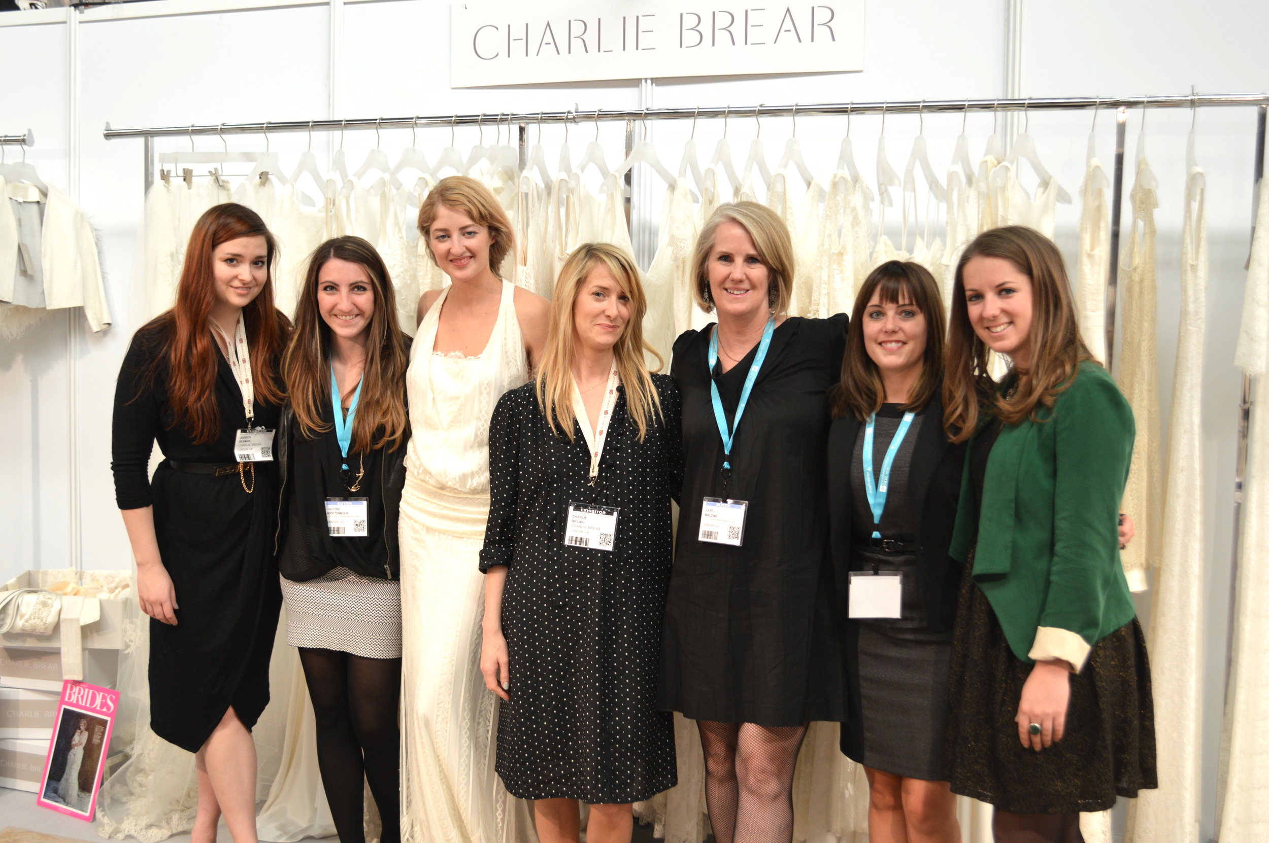 The Little White Dress Bridal Shop ladies with Charlie Brear and her team at New York Bridal Fashion Week.