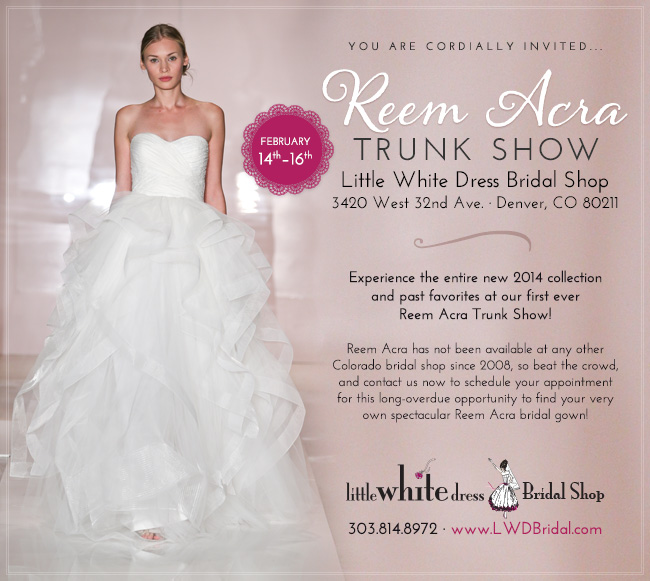 Reem Acra trunk show Little White Dress Denver Colorado