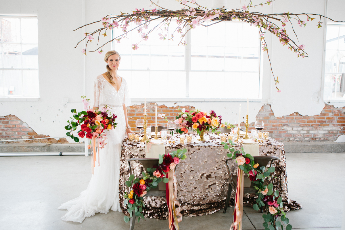 I love everything about this shoot beautiful sequin tablecloth