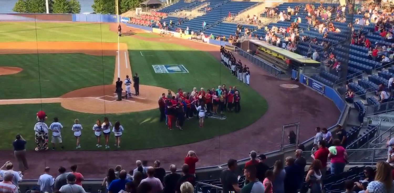 take us out to the ballgame: choir sings at the staten island