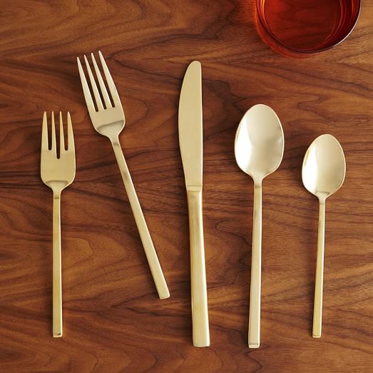 Gold utensil set by west elm - HOME GIFT IDEAS - THE ULTIMATE GIFT LIST FOR MODERN MEN