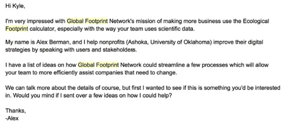 Example: How to Send a Cold Sales Email for A Non-Profit