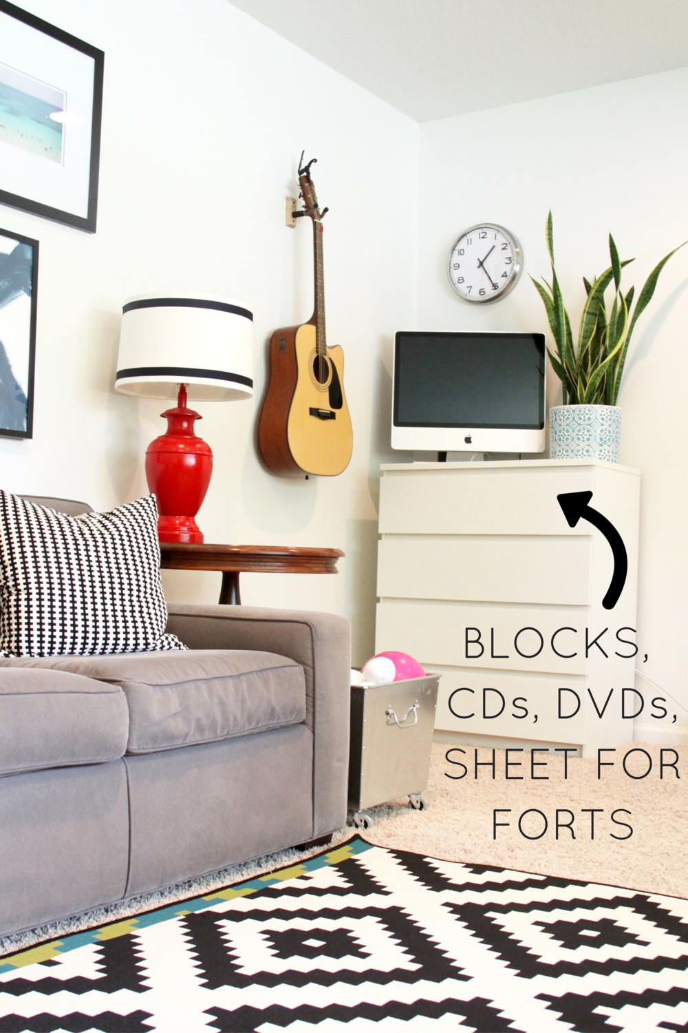 Dressers as Living Room Storage—IKEA MALM
