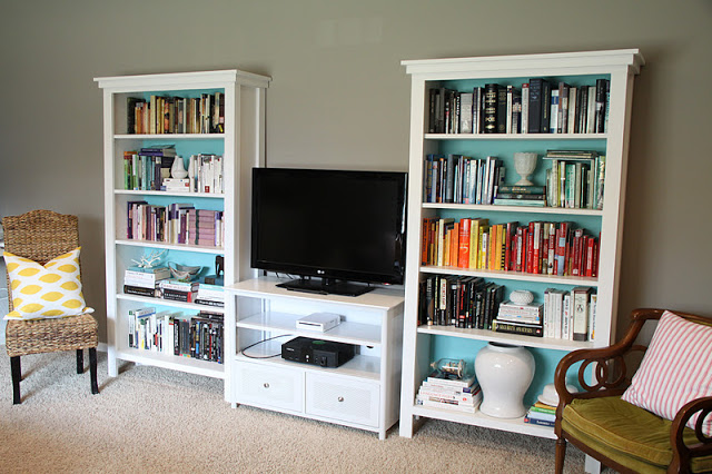 Bookshelves and TV