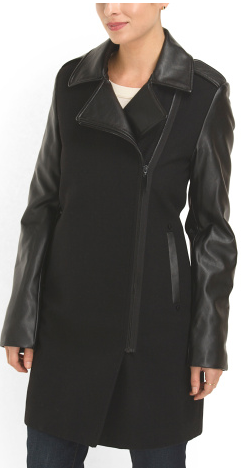 Sam Edelman faux leather detail coat- $99 (was $249)