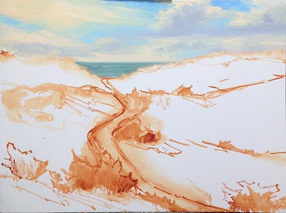 Outer Banks coastal landscape painting Jennifer Young