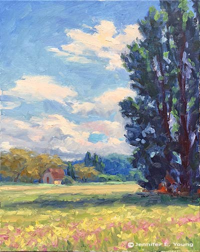 French landscape <!-painting by Jennifer E Young
