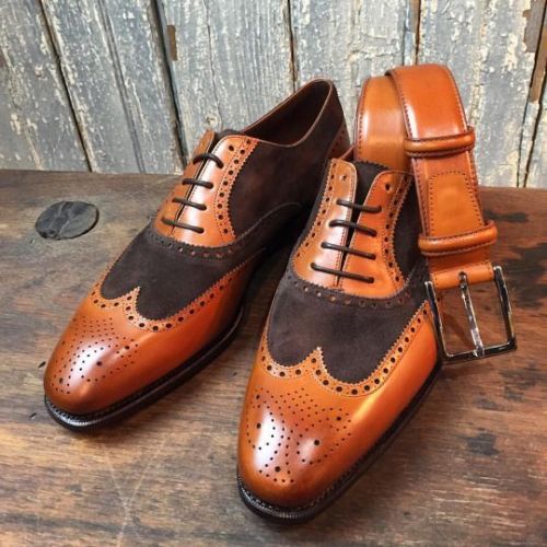 Handmade Men Two Tone Formal Shoes FWS 